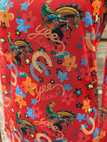 Red Yeehaw Mesh Top