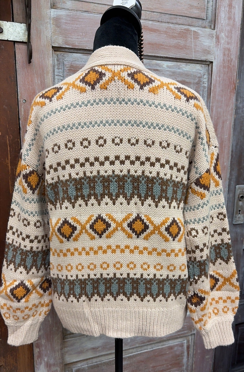 Boho Patterned Oversized Cardigan