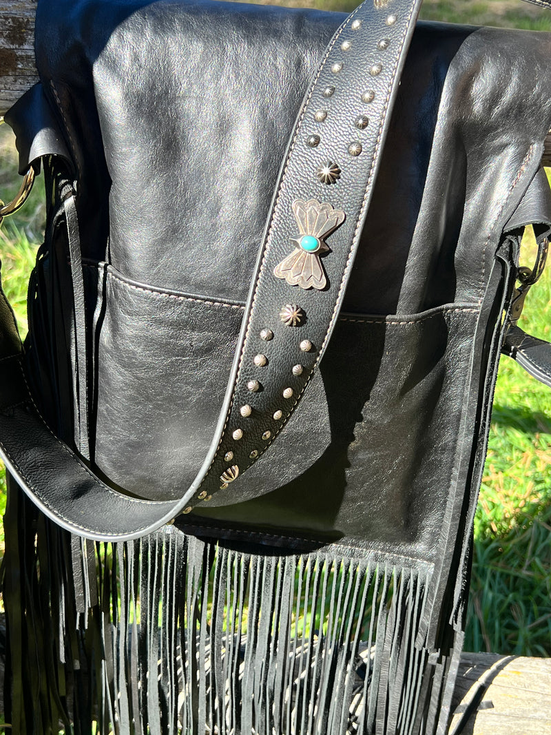Genuine Leather Fringed Handbag Made in The USA 🇺🇸