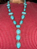 Gemstone Necklace W/ Howlite Turquoise