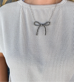 Cowgirl Pearls Bow Necklace