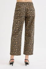 The Mid-Rise Crop Leopard Pants