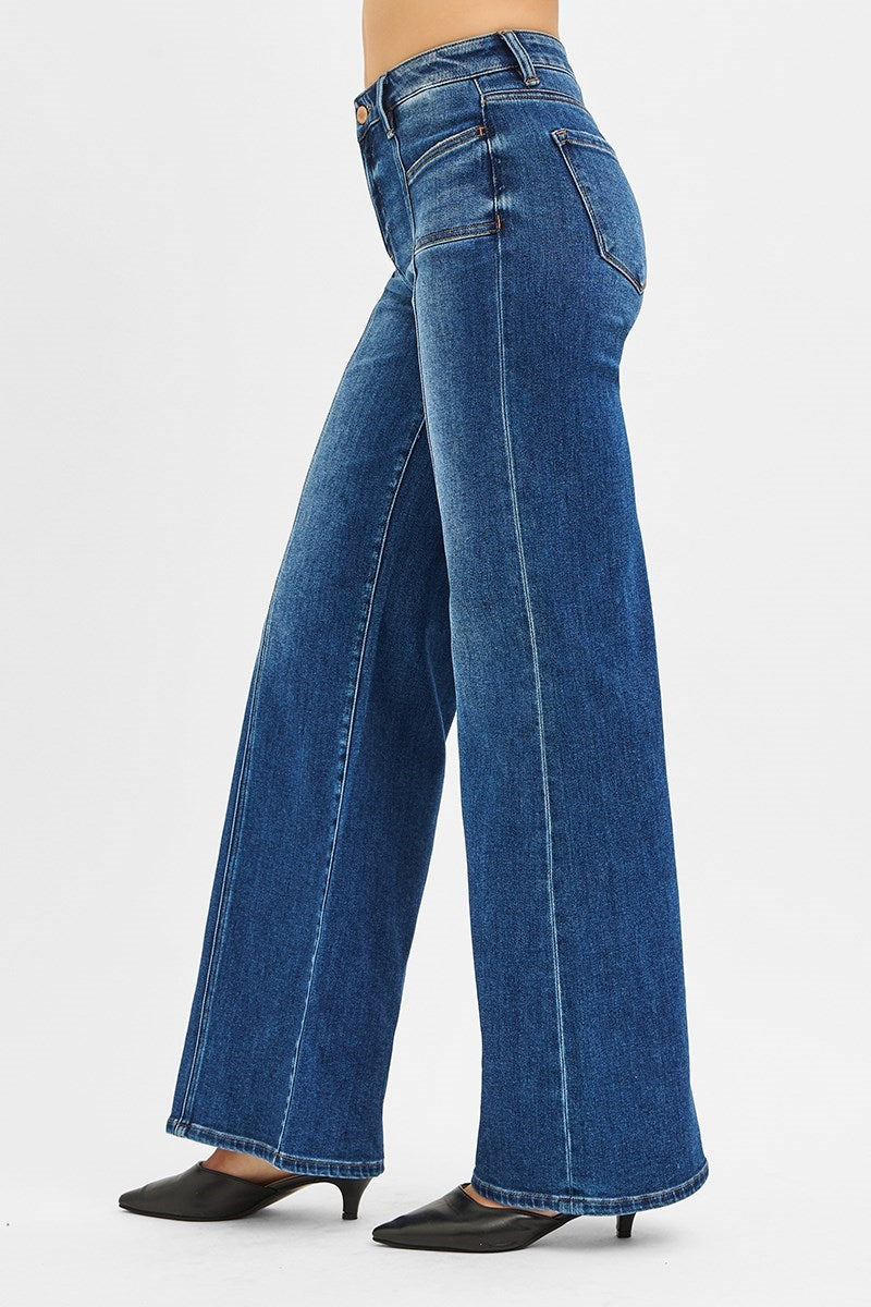 Mid Rise Wide Leg W/ Patch Pocket