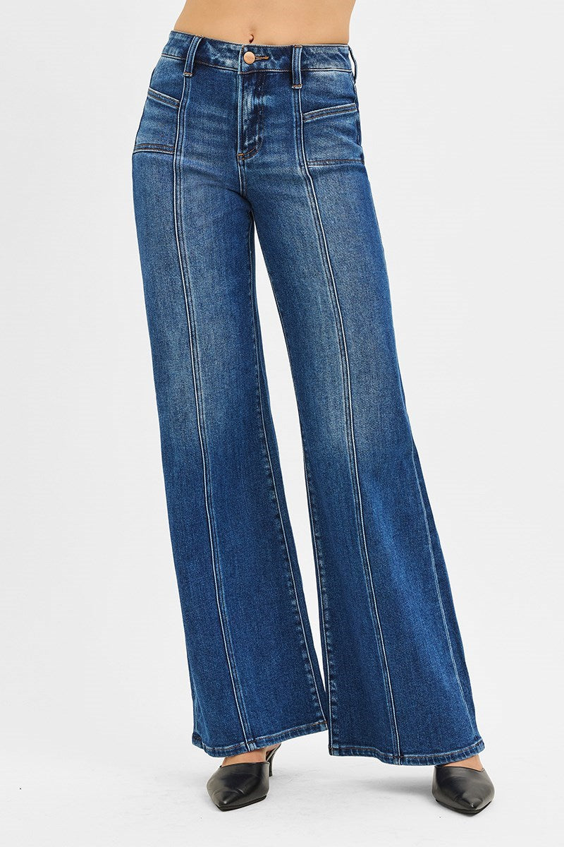 Mid Rise Wide Leg W/ Patch Pocket