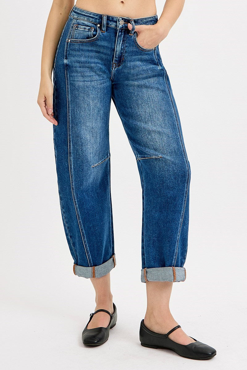 The High Rise Boyfriend Barrel Jeans