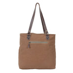 Amethyst Leather Hair-on Canvas Tote Bag