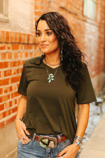 Short Sleeve Bulgari V Neck Top