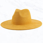 Suzie Q USA - Suede Large Eaves Peach Top Fedora Hat: Rust