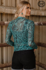 Tooled in Turquoise Top