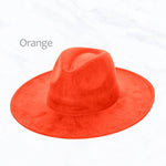 Suzie Q USA - Suede Large Eaves Peach Top Fedora Hat: Dark Grey