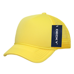 The Park Wholesale - Decky 7010 - Kids, Youth Trucker Foam Hats, Mesh Back - 7010: Yellow/White