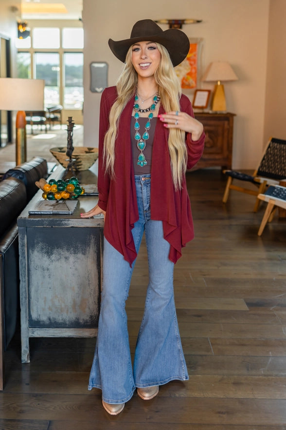 Soft Drape Open Cardigan