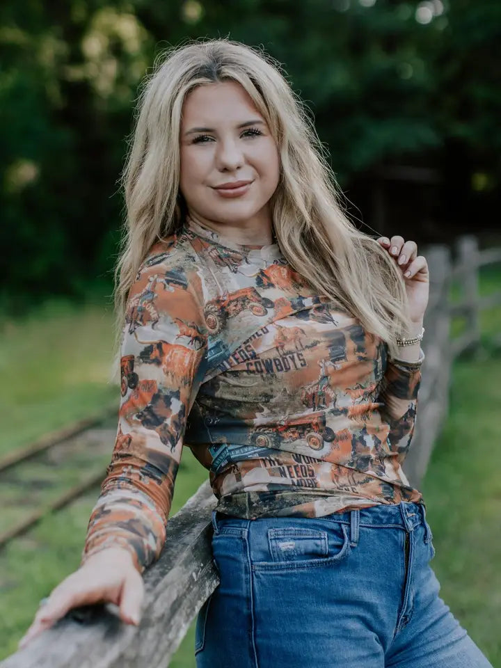 The Rustic Cowboys Mesh Top