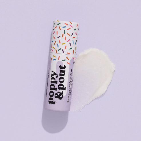 Poppy & Pout Birthday Confetti Cake Lip Balm