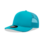 The Park Wholesale - Decky 6025 - Mid Profile, 5 Panel Foam Trucker Hat - 6025: Teal