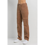 Taupe Straight Cargo Pants