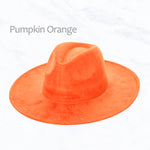 Suzie Q USA - Suede Large Eaves Peach Top Fedora Hat: Rust