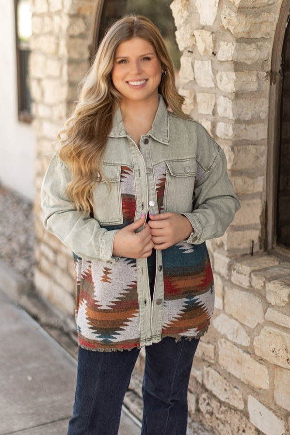 Denim Aztec Jacket