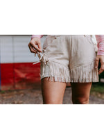 The Dixie Rhinestone Embellished Fringe Shorts