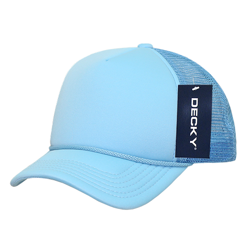 The Park Wholesale - Decky 7010 - Kids, Youth Trucker Foam Hats, Mesh Back - 7010: Sky/White