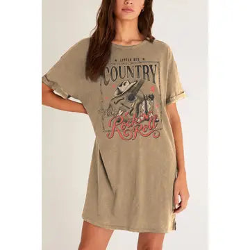 Country Rock & Roll Mineral T-Shirt Dress