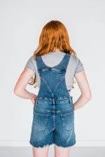 Rubies + Honey - 53002M, Medium Wash Short Overalls: 1XL