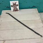 ANTIQUE SILVER AND TURQUOISE STONES Trucker Chain