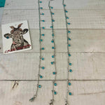 TURQUOISE & Gold Trucker Hat Chain