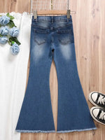 Girls Fashion Flared Denim Pants