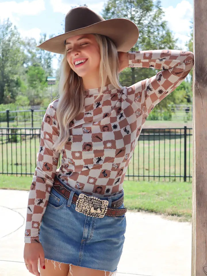 The Rusty Wrangler Mesh Top
