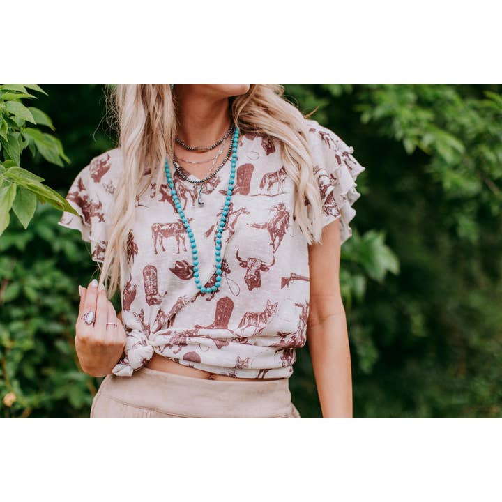 Cowboys & Indian Ruffle Tee