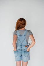 Rubies + Honey - 53002L, Light-Wash Overalls Shorts: X-Large