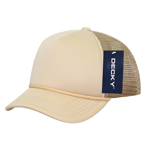 The Park Wholesale - Decky 7010 - Kids, Youth Trucker Foam Hats, Mesh Back - 7010: Yellow/White