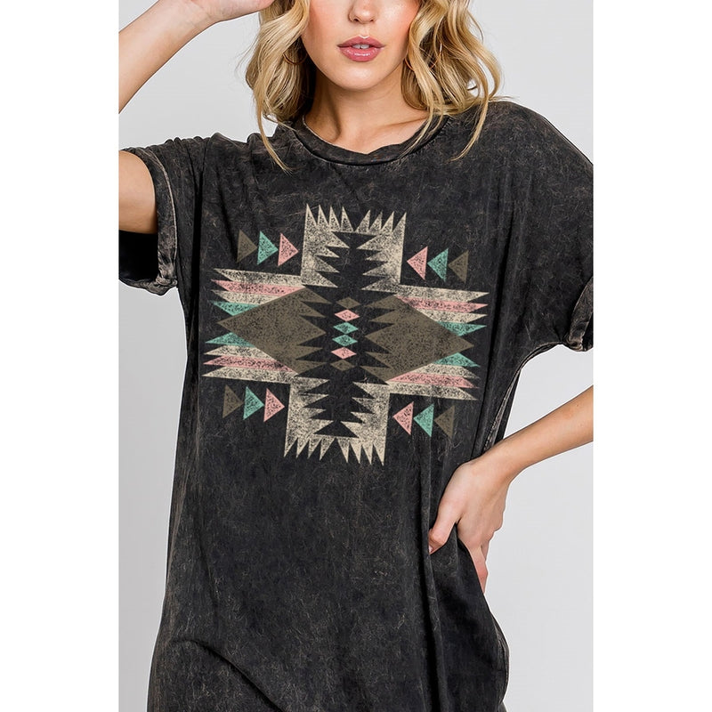 Aztec Mineral Graphic Dress