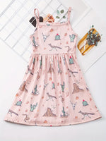 Girls Western Cactus Print Sun Dress