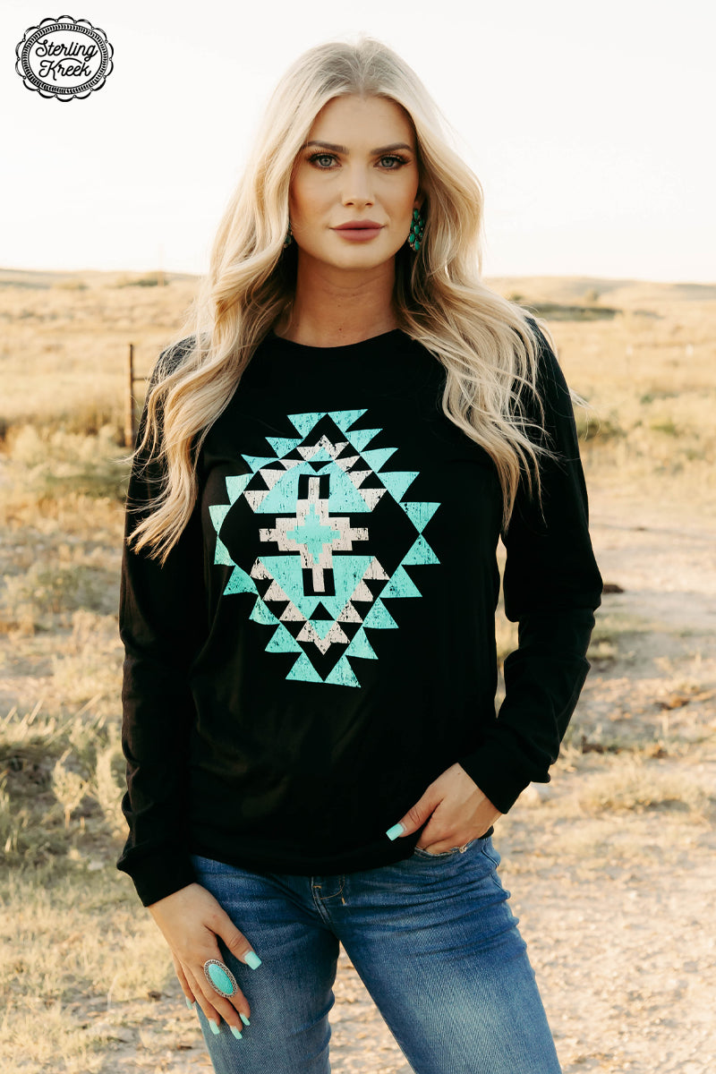 Icy Aztec Long Sleeve Tee