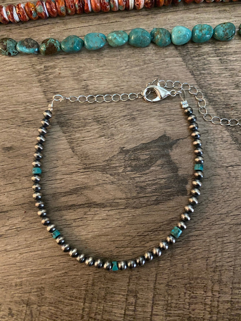 Sterling Silver Navajo Pearl Bracelet