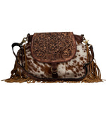 Classic Country Fringed Hand Tooled Bag