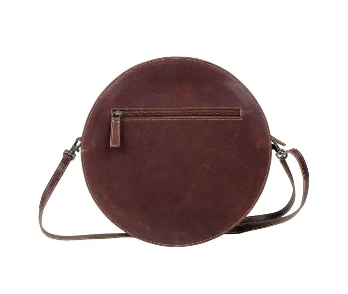 Simply Sober Round Leather Bag