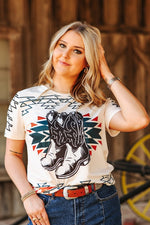 The Boot Aztec Graphic Top