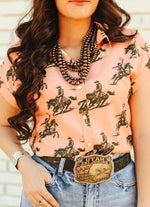 The Peachy Cowboy Pearl Snap