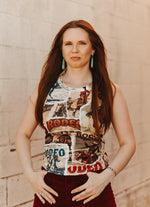 The Western Collage Printed Tank Top