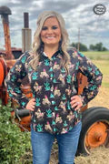 Western Grit Snap Top