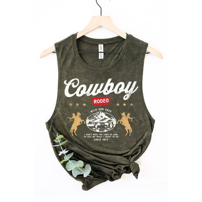 COWBOY RODEO GRAPHIC TANK TOP