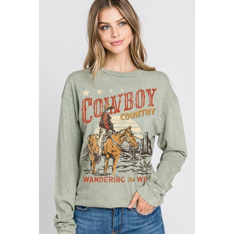 COWBOY COUNTRY MINERAL GRAPHIC LS