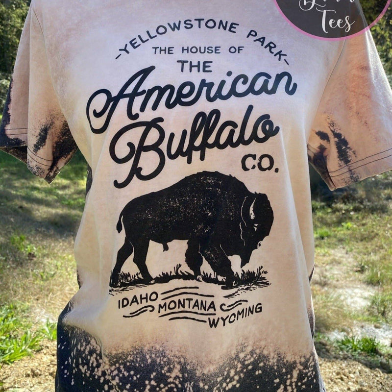 Southern Yankee Tees - Yellowstone American Buffalo Bleached Tee