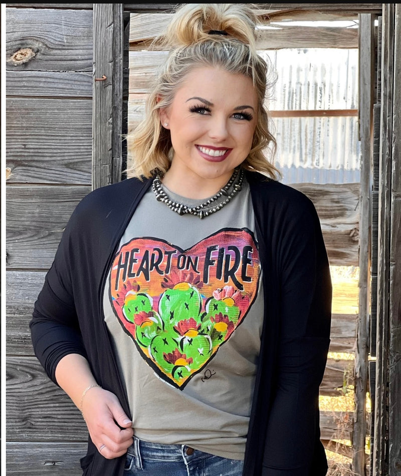 Callie Ann Stelter Heart On Fire Graphic Tee