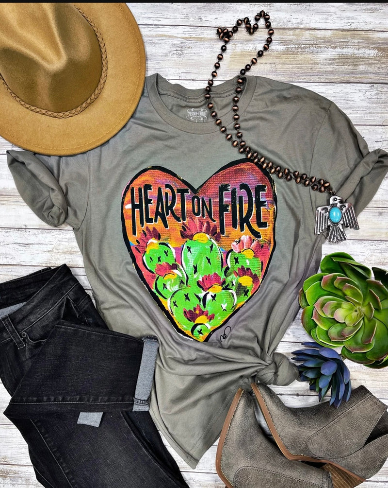 Callie Ann Stelter Heart On Fire Graphic Tee