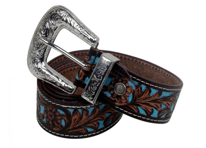 Turquoise Tooled Belt