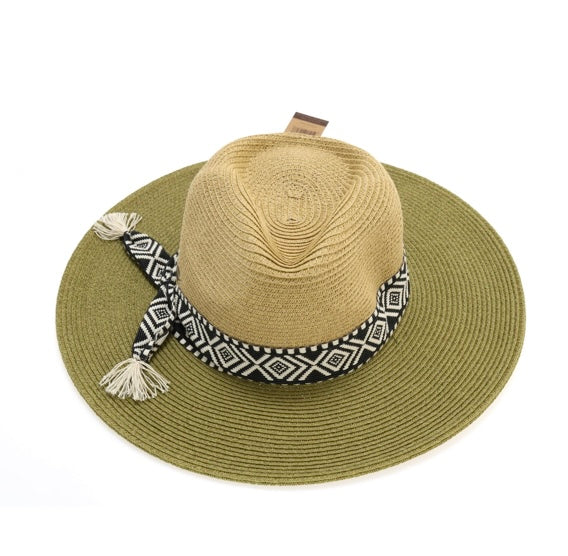 Braided Hat W/ Tribal Band